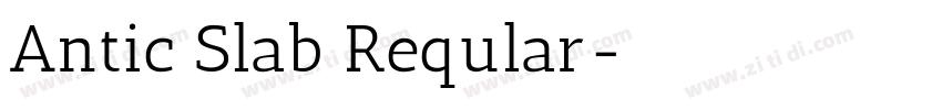 Antic Slab Reqular字体转换